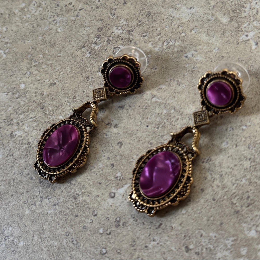 💖4/$30 NEW Purple and Gold Earrings